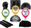 Pack of 1000 Black Mob Caps 21' Hair Caps with Elastic Stretch Band Disposable Polypropylene Hair Cover Caps Unisex Hair Covers for Food Service Breat