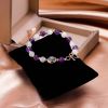 Women's Crystal White Moonlight Amethyst Bracelet Black Hair Crystal Transfer Bead Bracelet