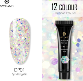 12 Colors Nail Diamond Poly Gel (Option: DP01)