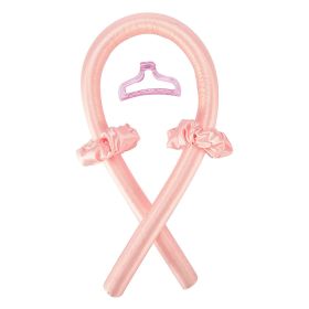 Heatless Curling Rod Curls Silk Ribbon Curlers Sleeping Soft Headband Wave (Option: Pink-4Pcs Set)