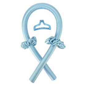 Heatless Curling Rod Curls Silk Ribbon Curlers Sleeping Soft Headband Wave (Option: Blue-4Pcs Set)