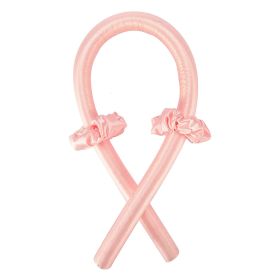 Heatless Curling Rod Curls Silk Ribbon Curlers Sleeping Soft Headband Wave (Option: Pink-3Pcs Set)