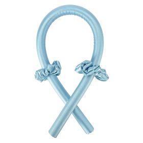 Heatless Curling Rod Curls Silk Ribbon Curlers Sleeping Soft Headband Wave (Option: Blue-3Pcs Set)