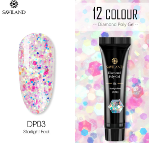 12 Colors Nail Diamond Poly Gel (Option: DP03)