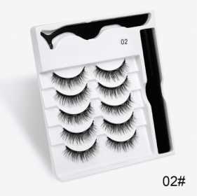 A Pair Of False Eyelashes With Magnets In Fashion (Option: 5pc 03)