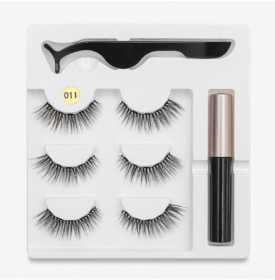 A Pair Of False Eyelashes With Magnets In Fashion (Option: 3PC 011 style)