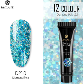 12 Colors Nail Diamond Poly Gel (Option: DP10)