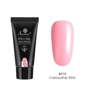 Quick Extension Gel Crystal Gel Nail Set (Option: 010Camouflage Pink)