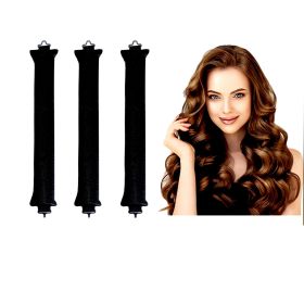 Thick 3cm Sleep Hair Curler Suitable For Dry Hair (Option: Black 3 Pieces)