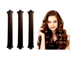 Thick 3cm Sleep Hair Curler Suitable For Dry Hair (Option: Coffee 3 Pieces)