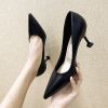 Baldauren Women Pumps High Heels Pointed Toe Black Shoes OL Office Shoes Heeled New Fashion Big Size Shoes for Women