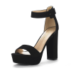 Dream Pairs Platform Sandals High Heels Women Shoes 2022 Summer Black Nude Sexy Hi-Lo Chunky Heel Pumps Buckle Sandals for Woman