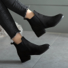 Autumn Winter Boots women Camel Black Ankle Boots For Women Thick Heel Slip On Ladies Shoes Boots Bota Feminina 35-41