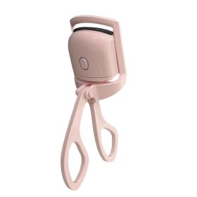 Portable Heated Eyelash Curler Electric Temperature Control Mini Eyelash Curler Electric Charging Makeup Tool (battery capacity: 150mA, Color: Pink)