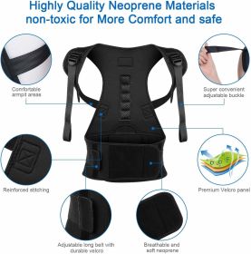 Magnetic Lumbar Back Support Belt (Color: Black, size: XL)