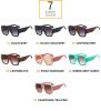 Fashion Women Square Sunglasses Shades UV400 Vintage Oversized Candy Color Eyewear Men Gradient Gray Lens Sun Glasses