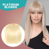 3D Clip-In Bangs Hair Extensions Real Beauty Clip in Bangs 100% French Human Hair Bangs Extensions on Fringe Bangs Natural Color