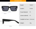 Retro Square Sunglasses Women Fashion Brand Designer Yellow Brown Shades UV400 Men Trending Contrast Color Sun Glasses