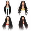 Glueless Transparent HD 4*4 Frontal 4x4 Lace Front Brazilian Real Human Hair Yaki Kinky Straight Closure Wig For Black Women