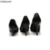 Baldauren Women Pumps High Heels Pointed Toe Black Shoes OL Office Shoes Heeled New Fashion Big Size Shoes for Women