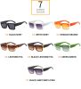 Retro Square Sunglasses Women Fashion Brand Designer Yellow Brown Shades UV400 Men Trending Contrast Color Sun Glasses