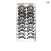 USA 20 Pairs False Eyelashes Soft Natural Extension Black 3D Makeup Lashes Black