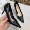 Baldauren Women Pumps High Heels Pointed Toe Black Shoes OL Office Shoes Heeled New Fashion Big Size Shoes for Women